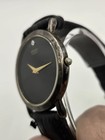 Vintage SEIKO Diamond Ultra Slim Watch Unisex Quartz Black Leather Band — photo 6