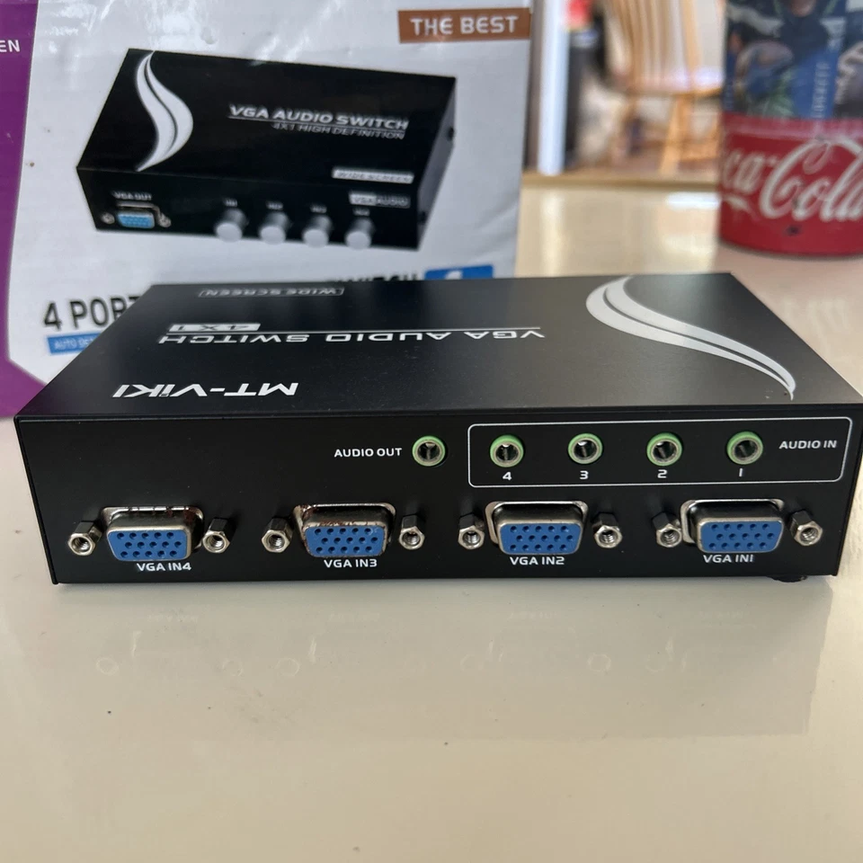 VGA Audio Switch 4x1 High Definition Wide Screen Open Box - Image 4 of 4