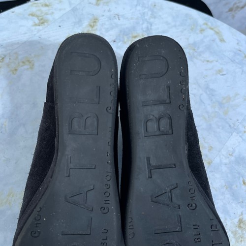 Zapatos Chocolat Azul Mujer Talla 7M Negros Gamuza Cómodos Cuña Plataforma Botines - Imagen 12 de 13