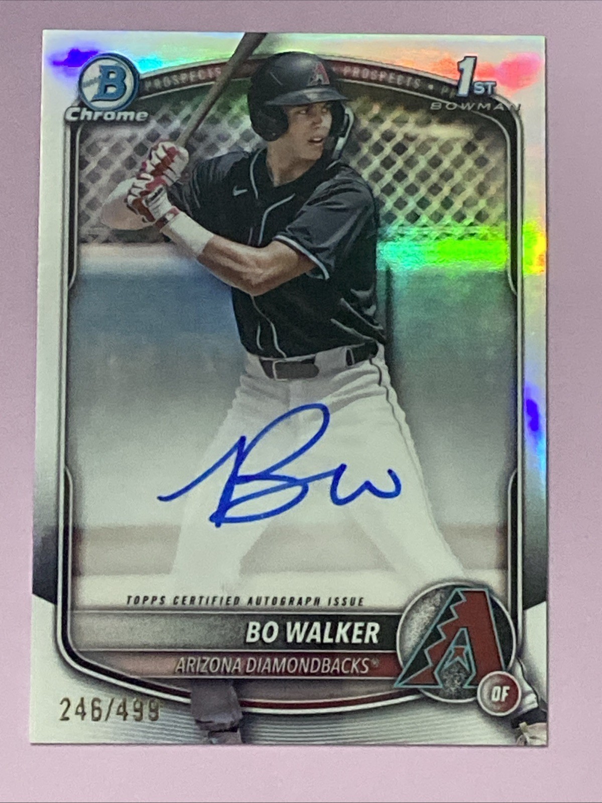 2025 Bowman Bo Walker 1st Bowman Chrome Refractor Auto/499