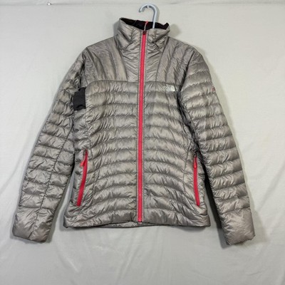 The North Face Jacket Womens Medium Gray Summit Series Insulated Puffer Zip