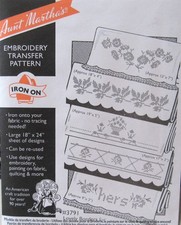 Aunt Marthas 3791 Pretty Cross Stitch Pillowcases Embroidery Transfer Pattern UC