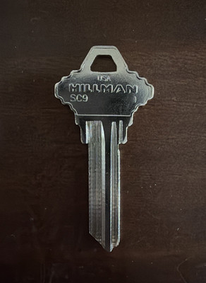 Hillman SC9 House & Padlock Key Blank