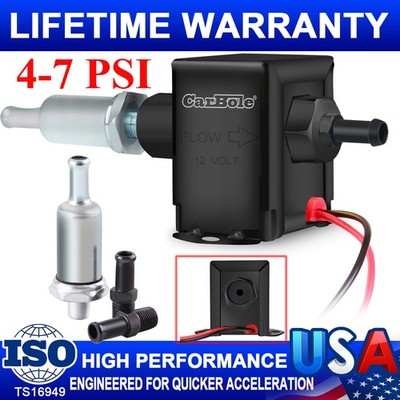 12V Universal Electric Fuel Pump Metal Solid Petrol & Diesel (4-7 PSI) Gasoline