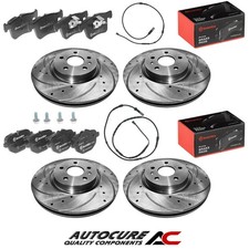 FOR BMW X4 XDRIVE F26 FRONT & REAR DRILLED & GROOVED BRAKE DISCS & BREMBO PADS