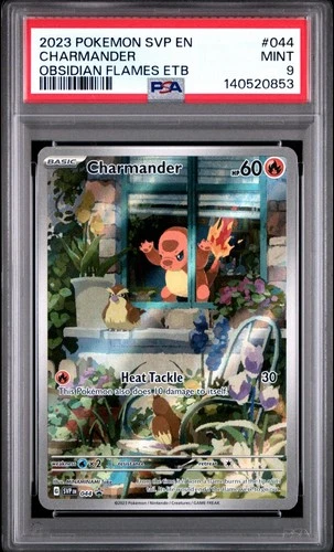 2023 Pokemon SVP En Charmander Obsidian Flames ETB Black Star Promo #044 PSA 9