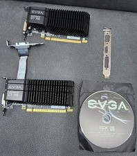 2X EVGA 02G-P3-3712-KR Geforce GT 710 Graphics Cards W/ SLI Bridge