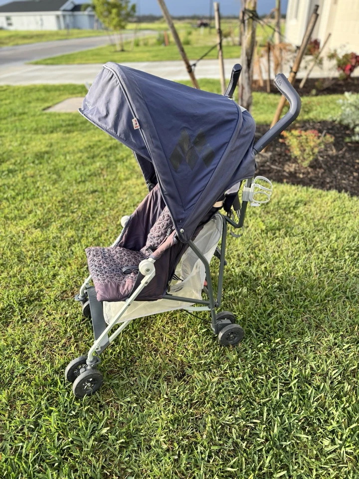 MacLaren Mark 2 Lightweight Umbrella Stroller - Blue/Silver - Image 2 of 4