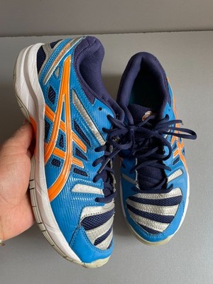 Junior Asics Gel-Beyond 4 Blau Orange Hallenschuhe UK 4,5 EUR 37,5
