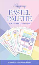 Pastel Planner Stickers Book - 24 Pages Functional Box Stickers