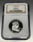 1962 FRANKLIN HALF DOLLAR PF67* Star US 90% Silver 50c NGC 1817443-020 - P072