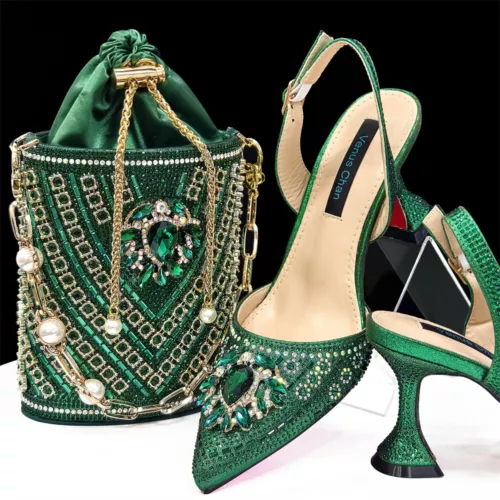Latest Design Italian Shoes And Bag Set With Matching Bag Sandals Party Shoes - Picture 23 of 35