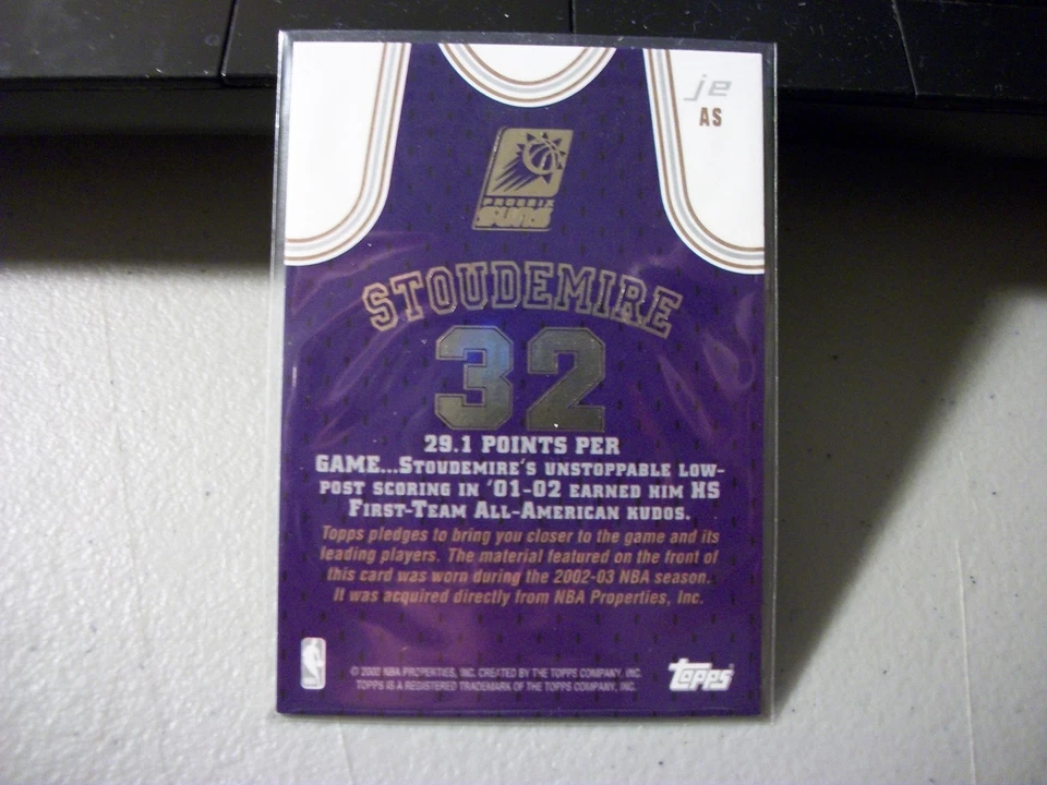 Amare Stoudemire 2002-03 Topps Jersey Edition SP rookie - Image 2 of 2