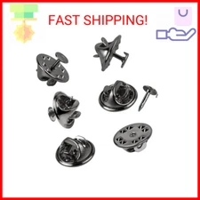 JANYUN 120 Pairs Silver Butterfly Clutch Tie Tacks Pin Back Metal Locking Replac