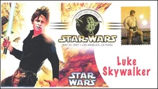 AO-4143e-3, 2007, Star Wars, BW Pictorial, Add On Cachet, Luke Skywalker, SC 414