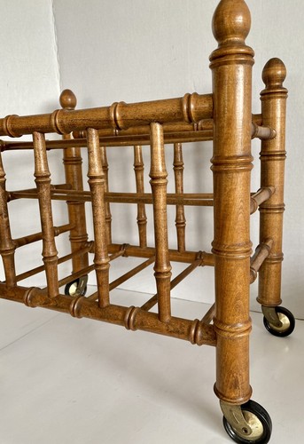 FAUX BAMBOO Magazine Rack Hollywood Regency Style - Picture 3 of 10