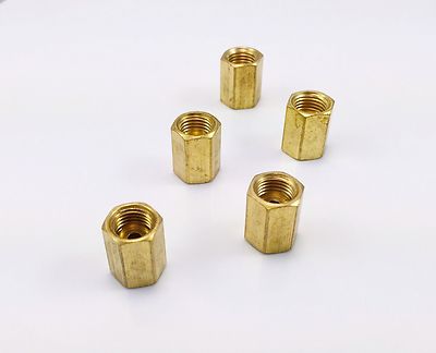 Inverted Flare Brake Line Union For 3/16'' Tube (3/8''-24 threads) (Pack of 5)