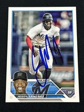 Jesus Sanchez 2023 Topps Series One 1 Signed #44 Marlins Autographed Auto Card