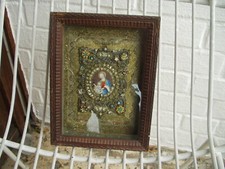 Altes Kastenbild Madonna, Maria mit Kind im Holz-Rahmen 18.,19. Jahrhundert