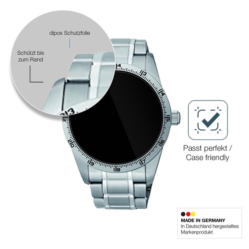 2x Schutzfolie für Seiko 5 Sports SRP513K1 - Anti-Shock 9H Folie dipos Glass - Zdjęcie 6 z 7