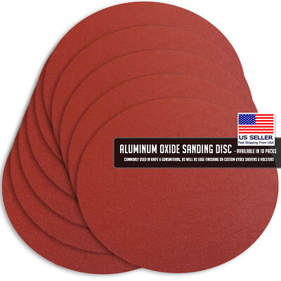 Aluminum Oxide Sanding Disc - 8 Inch - Multiple Grits - 10 Packs - Select Below