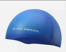 SWIM U.S. DIVERS Junior 6+ Swim Cap Silicone Blue One Size NEW Youth Swimming
