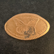 MONARCH BUTTERFLY Houston Museum - Press Coin Elongated Penny Souvenir