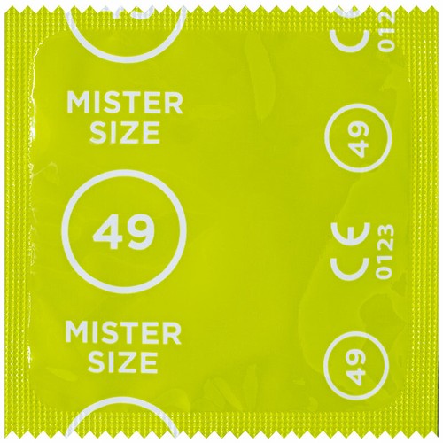 Mister Size condoms * 49 mm width * Smaller Narrower Transparent condoms Box 10 - Picture 5 of 11