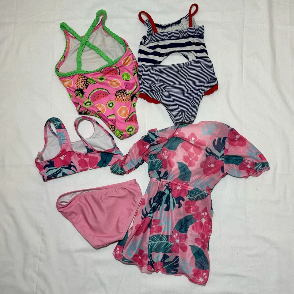 Lote de 4 piezas de trajes de baño 3T de una pieza más encubrimiento Penelope Mack Ltd para niñas pequeñas Foto 3 de 4