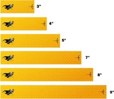 White Water Archery Reaper Yellow Honeycomb Arrow Wraps 15 Pc Pick Length Width