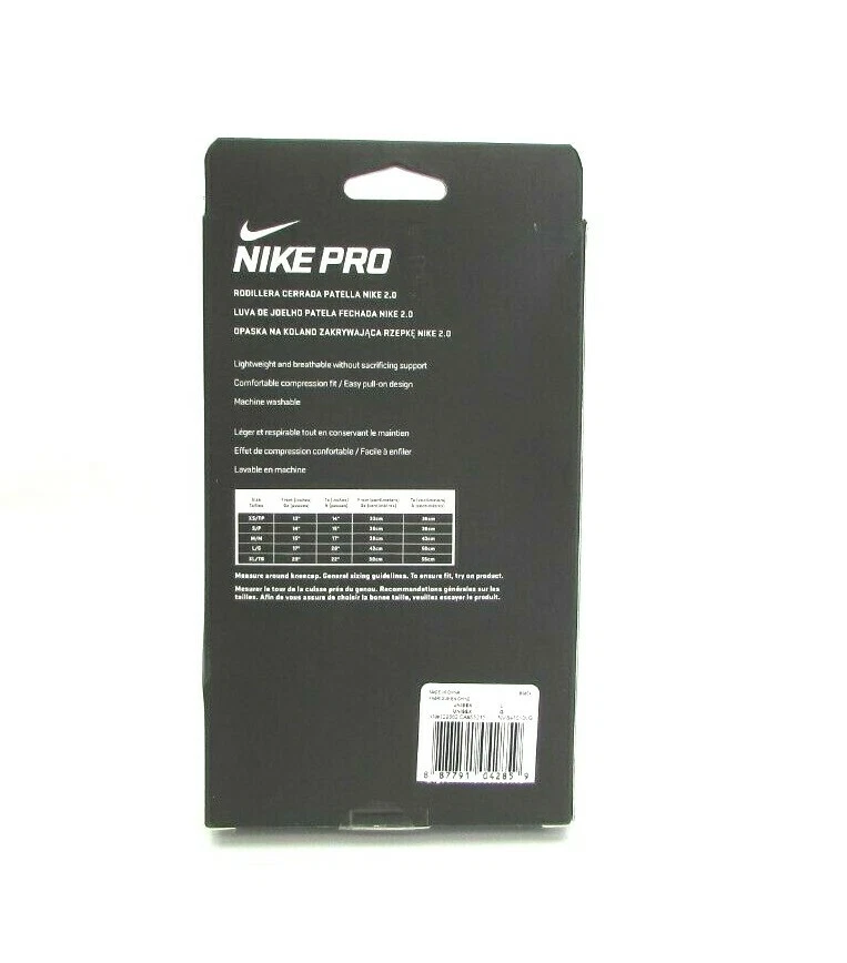 Nike Pro Cerrada Rótula Rodilla Manga 2.0 Unisex LG Negro NUEVO Foto 4 de 4
