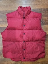 Vintage LL Bean Vest Goose Down Unisex Size M Red