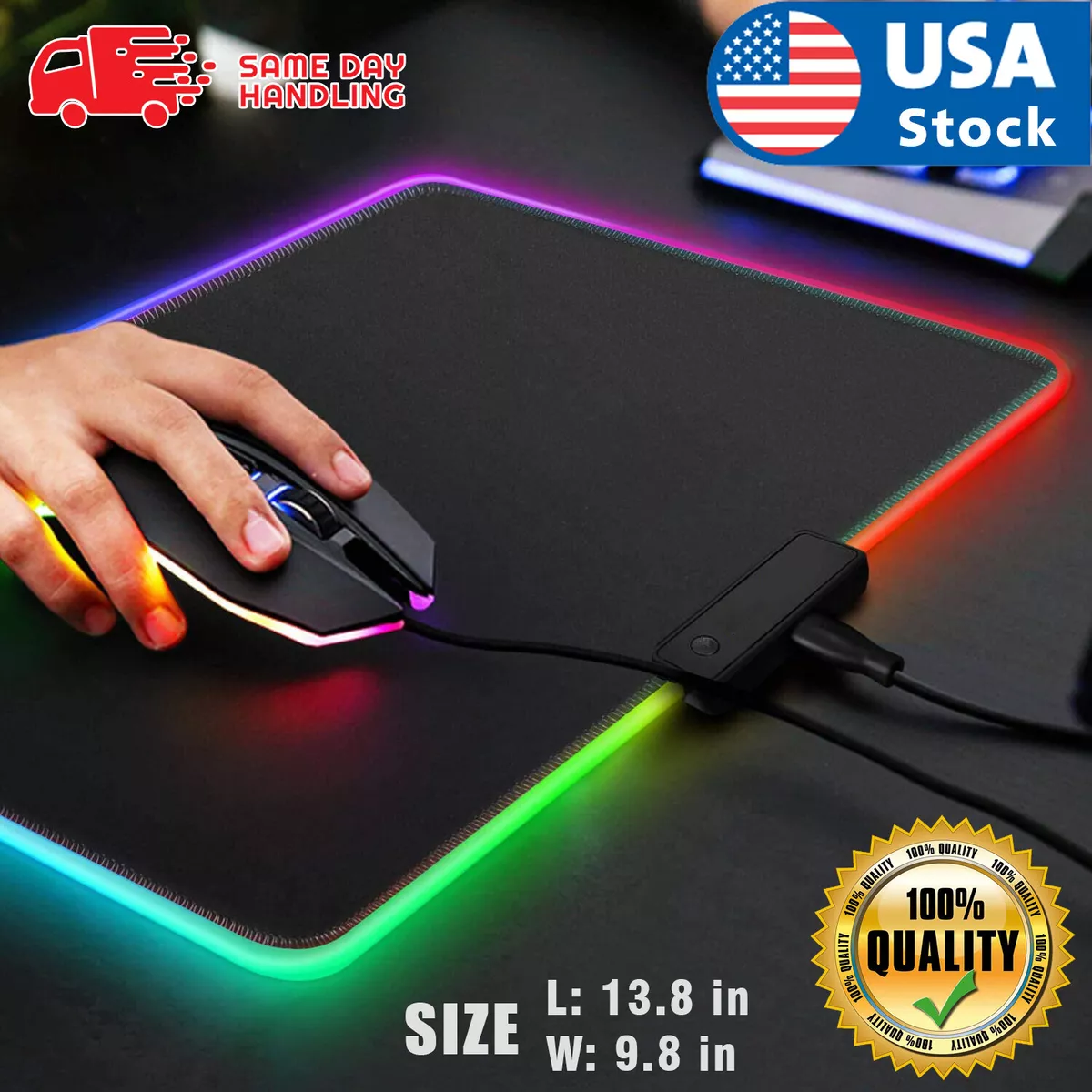 A large gaming mat with RGB color illumination GAMING MAT