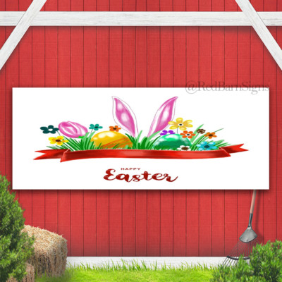 Easter Sunday Spring Holy Week Easter Bunny Indoor Outdoor Banner Sign 03