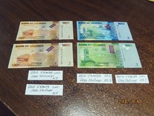 (4) Uncirculated 2010 Uganda Banknotes (2) 1000, (1) 2000, (1) 5000 Shillings
