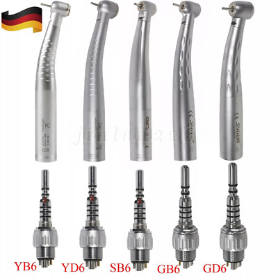 Dental High Speed Fiber Optic LED Turbine Handstück Fit KaV 6-Loch-Koppler de