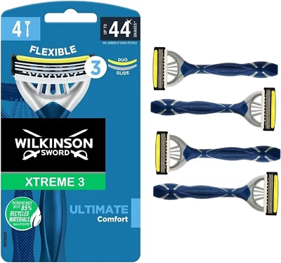 WILKINSON SWORD GMBH WILKINSON SWORD - Xtreme 3 for Men | Ultimate Comfort | 4 X Disposable Razors