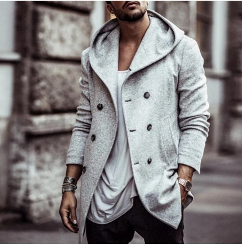 Hooded top trench coat
