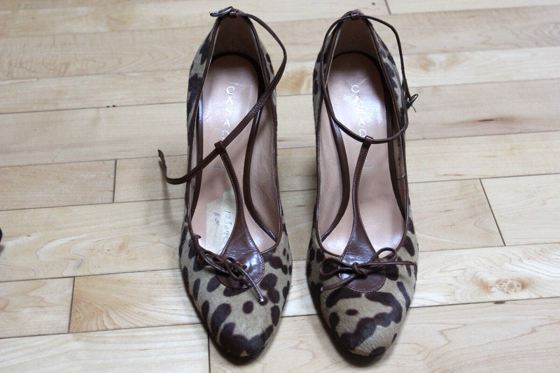 Casadei Women's Animal hair Pumps Chita Size 9  8.5 US