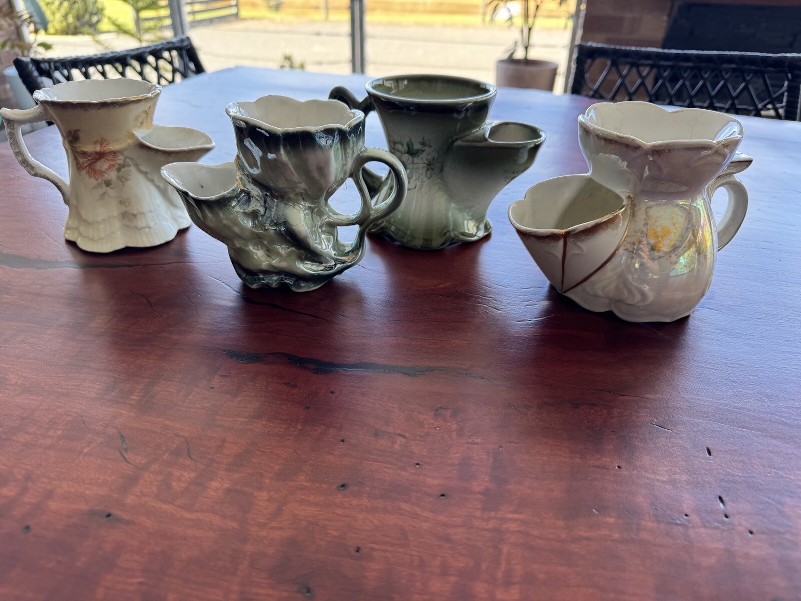 4 x antique shaving mugs eBay