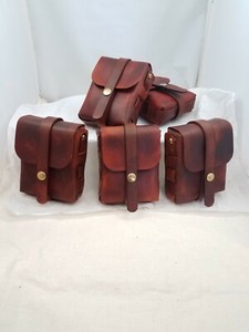 brown leather belt pouch