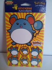 Vtg NOS Pokemon Stickers Marill 2 sheets Sealed Pack 2000 Nintendo AGC