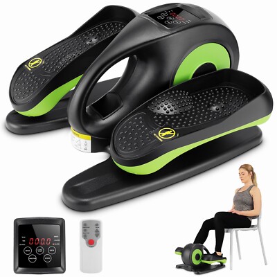 Under Desk Elliptical Trainer Machine Electric Seated Leg Foot Pedal Exerciser 