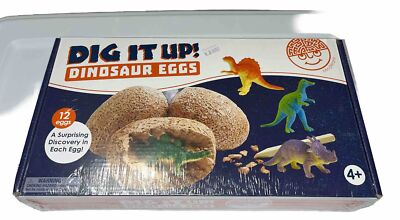 *New* Dig It Up! 12 Dinosaur Eggs  A Surprising Discovery In Each Egg! Mindware 