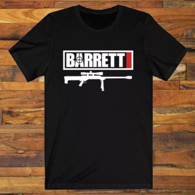 BARRETT Ammunition Guns Firearms Men's Black Tee shirt S-2XL Nice Good