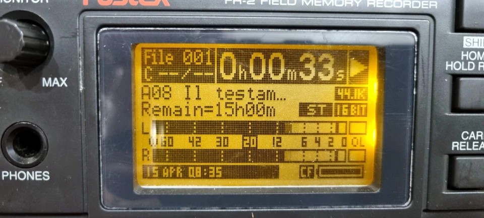 FOSTEX FR-2 portable recorder 192 kHz 24 bit f/w 2.23 + CF 32Gb, PSU and cables - Immagine 3 di 4