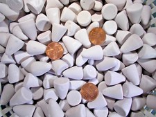 CERAMIC TUMBLING MEDIA Polish Finish Metal in VIBRATORY ROTARY TUMBLER, 4 Lbs