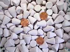 PORCELAIN TUMBLING MEDIA Polish Finish Metal in VIBRATORY ROTARY TUMBLER, 4 Lbs