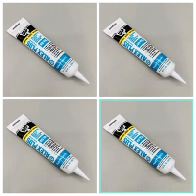 DAP 18128 Alex Plus Acrylic Latex Caulk Plus Silicone 5.5-Ounce - 4 Pack