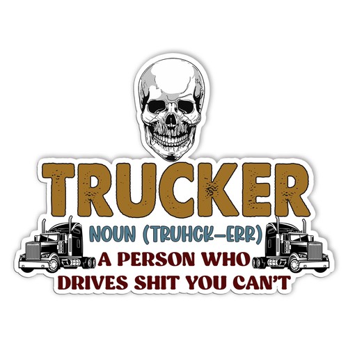 Funny Trucker Definition Sticker Truck Drivers Sayings Stickers Vinyl